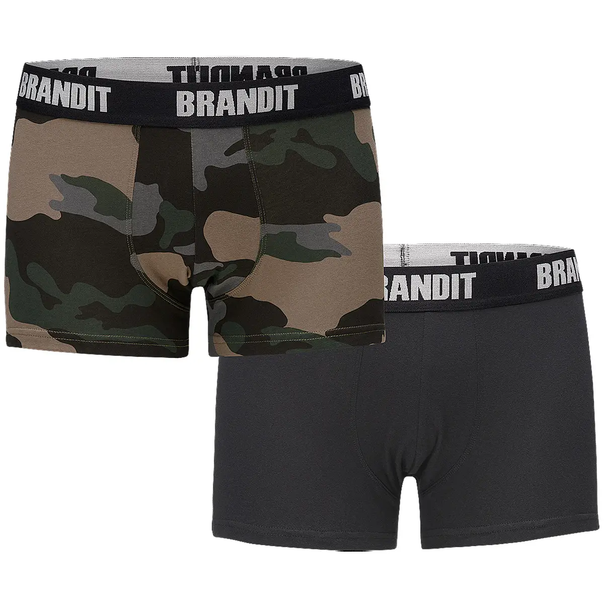 Boxershorts 2er Pack darkcamo und schwarz