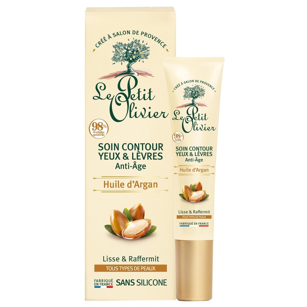 le petit olivier Soin Contour Yeux & Lèvres Anti-Âge Huile d'Argan Soin Contour Yeux & Lèvres - Tous Typesde Peaux