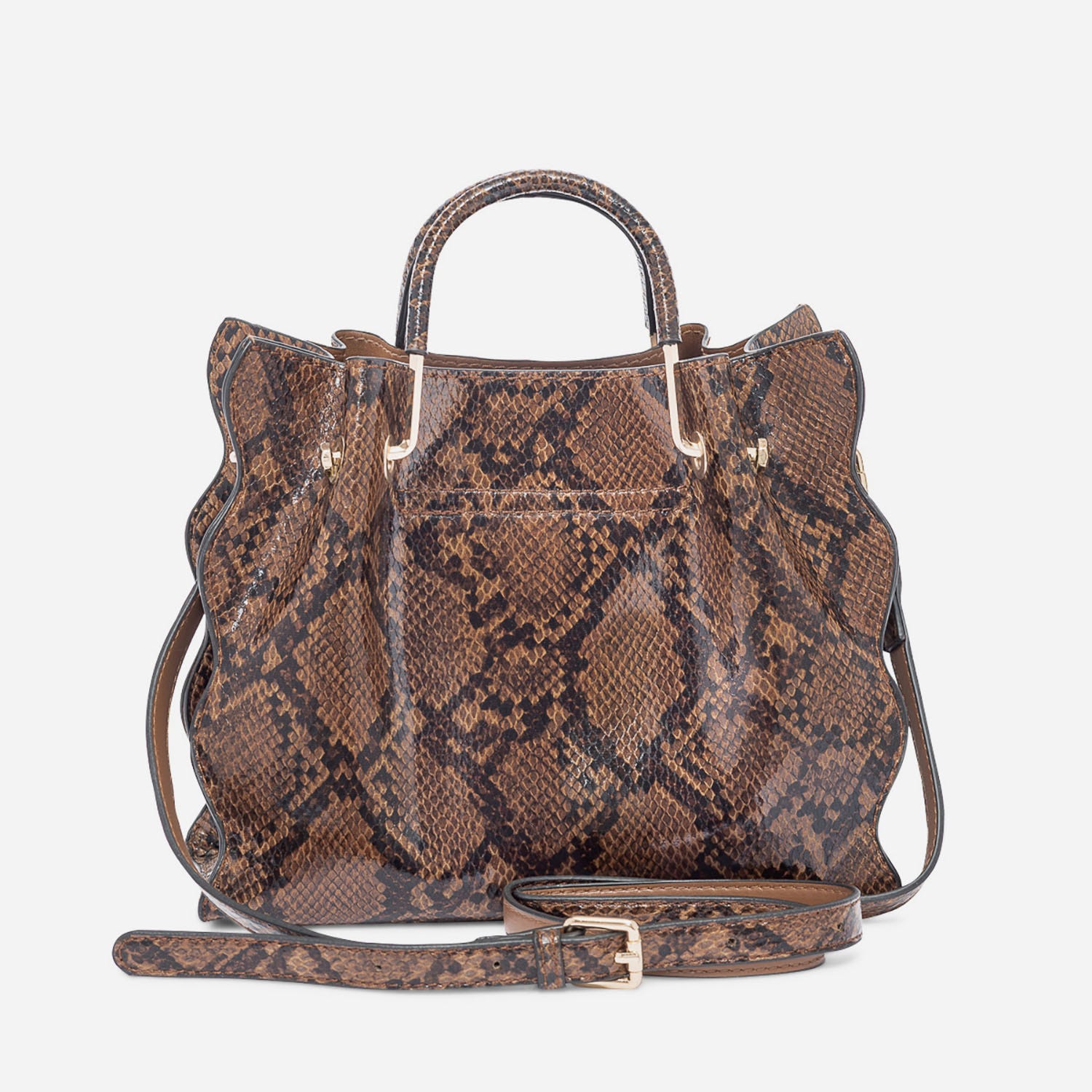 Sac à main TEXTO marron effet python