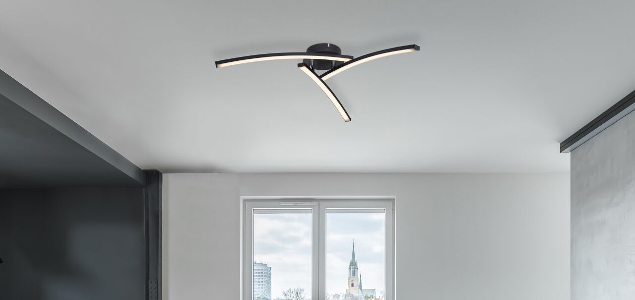 Globo Lighting - TANSY I - Deckenleuchte Metall schwarz matt, LED