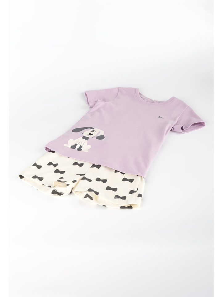 Sigikid Shorty Pyjama Kinder Schlafanzug in flieder/weiß günstig kaufen