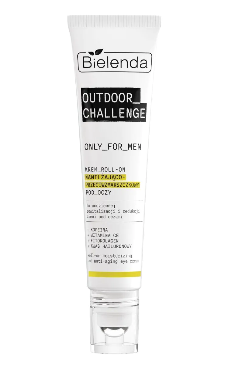 „Bielenda Only For Men Outdoor Challenge“ drėkinamasis ir raukšles mažinantis rutulinis paakių kremas
