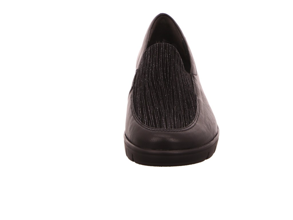 SEMLER Klassische Slipper schwarz SOFT-NAPPA/GLITTER