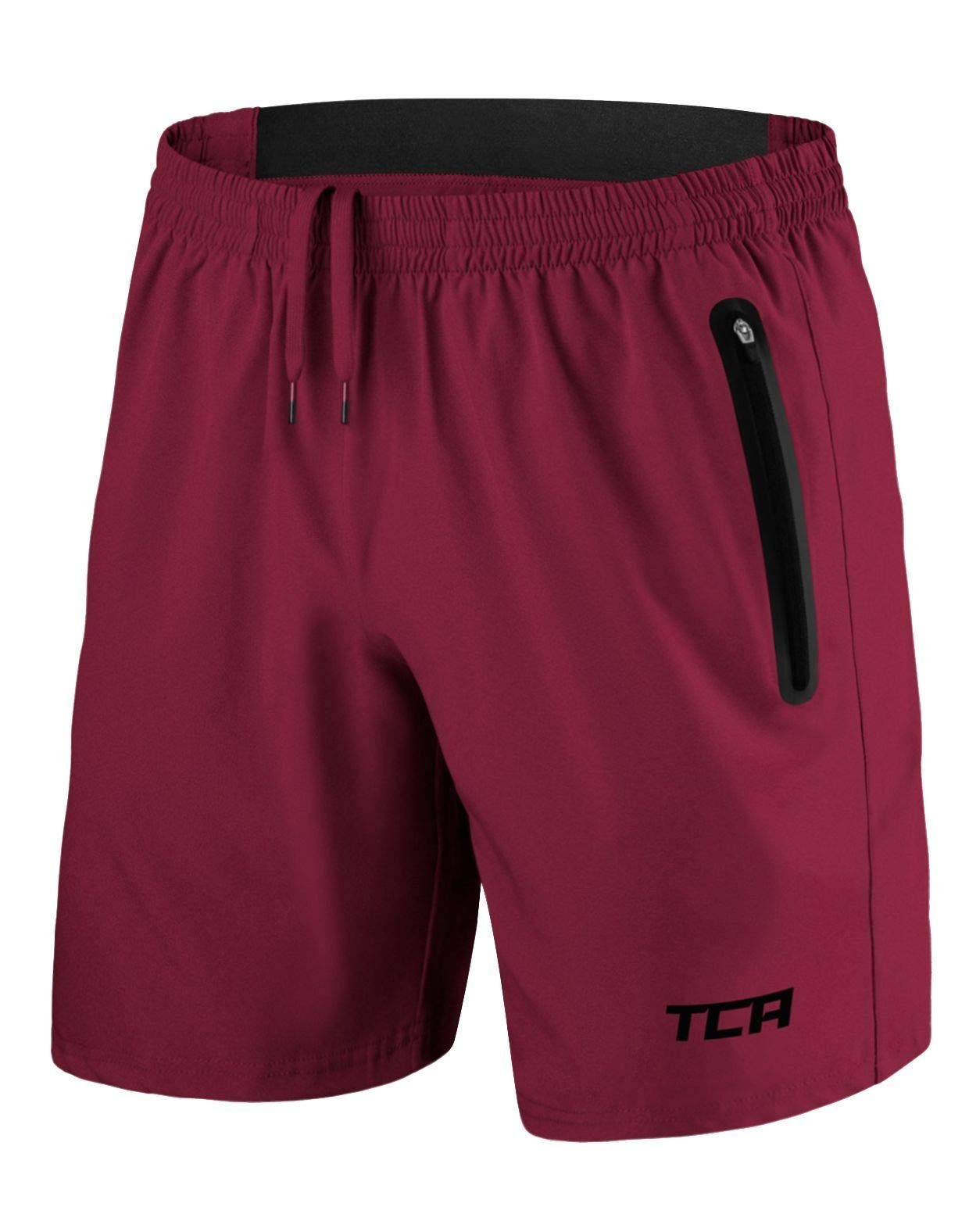 TCA Trainingsshorts TCA Herren Elite Tech Laufhose Gymshorts Trainingsshorts - Rot, M
