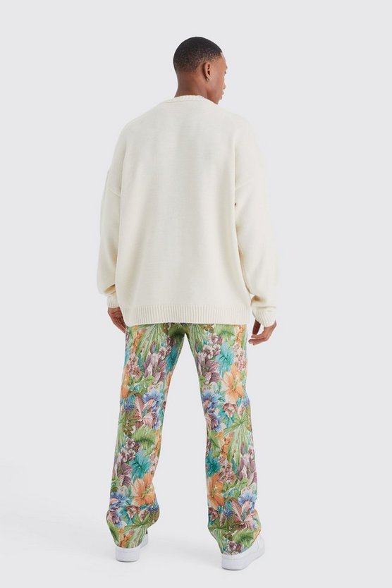 Florale Hose mit festem Bund