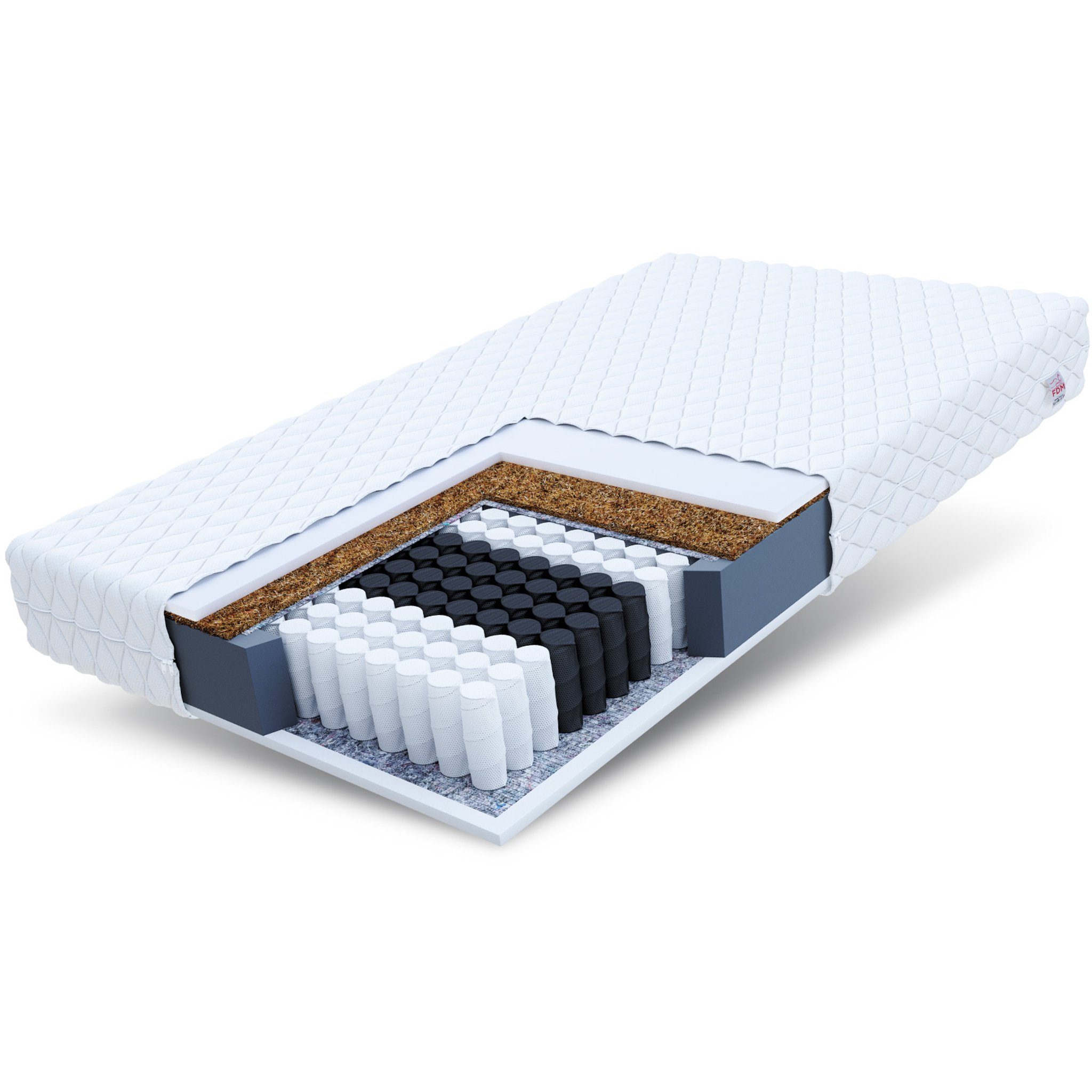 Taschenfederkernmatratze VITORIA, FDM, 18 cm hoch, (1), Wendematratze, 7 Zonen, H3/H4