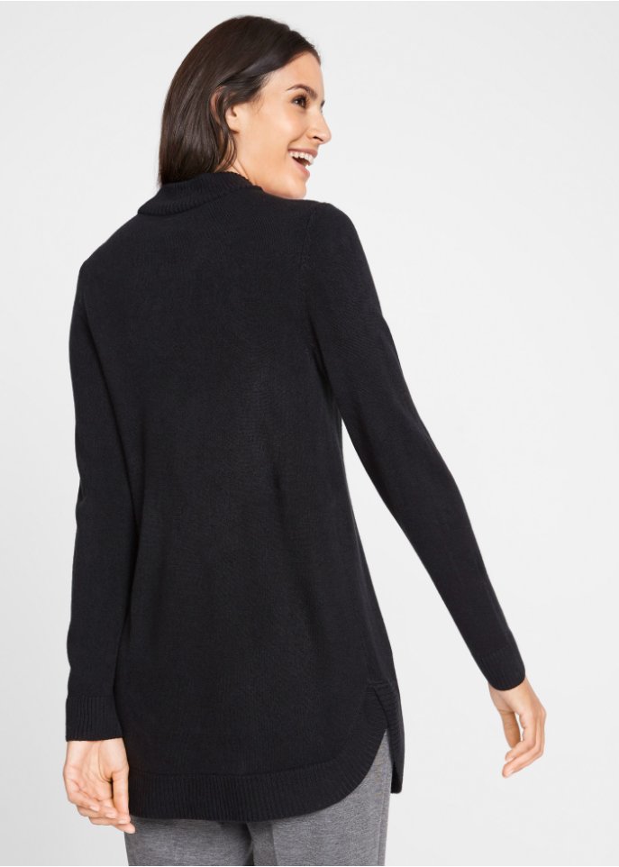 Feinstrickpullover mit Stehkragen