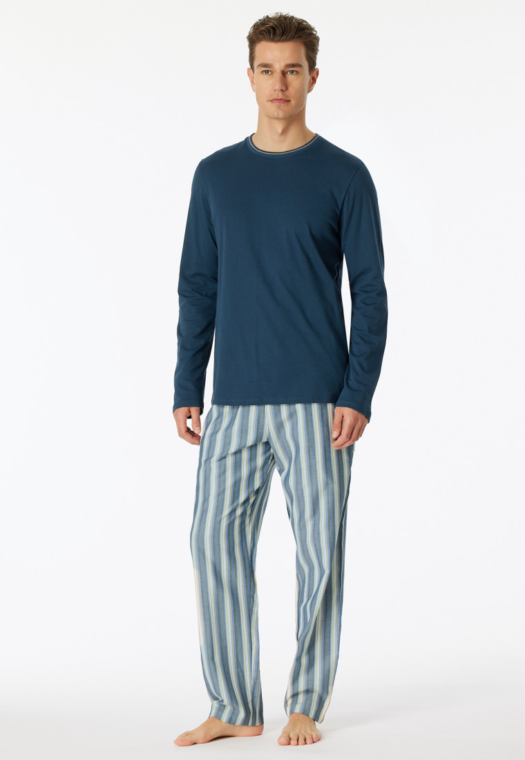 Schlafanzug lang Organic Cotton Streifen admiral - selected! premium