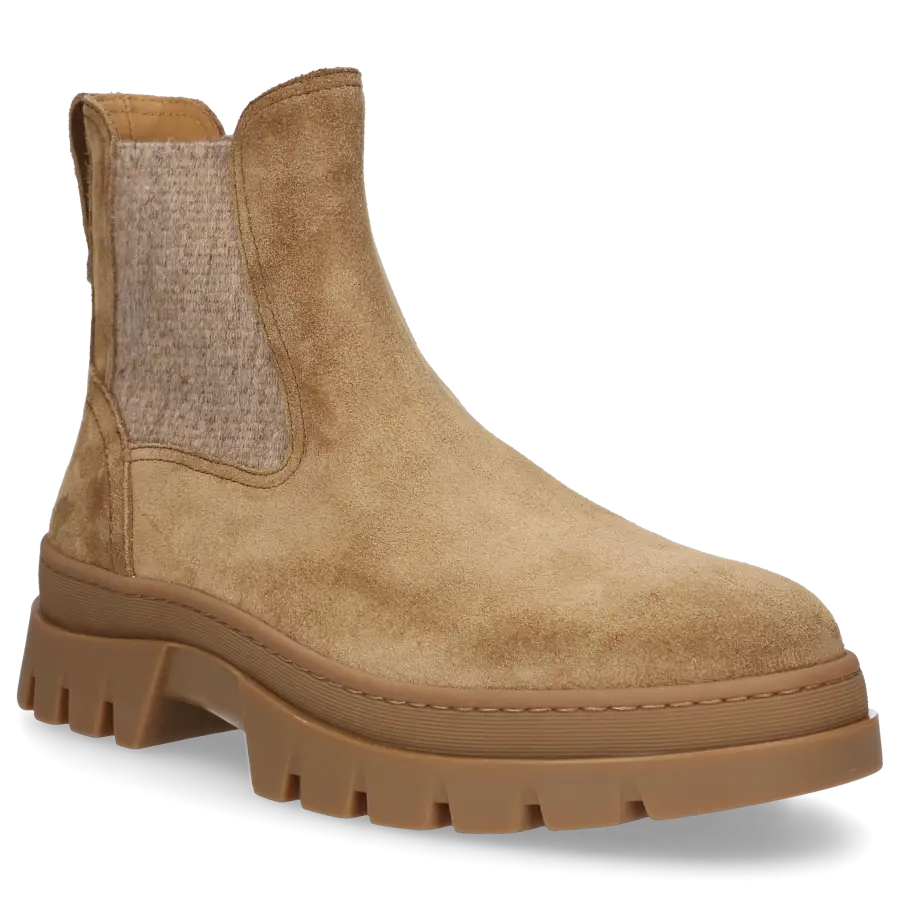 Henderson - Chelsea Boots ALMA Veloursleder - beige