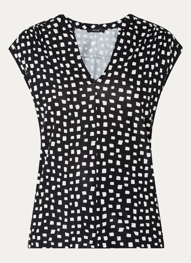 Top OPUS Sandi City con scollo a V stampato