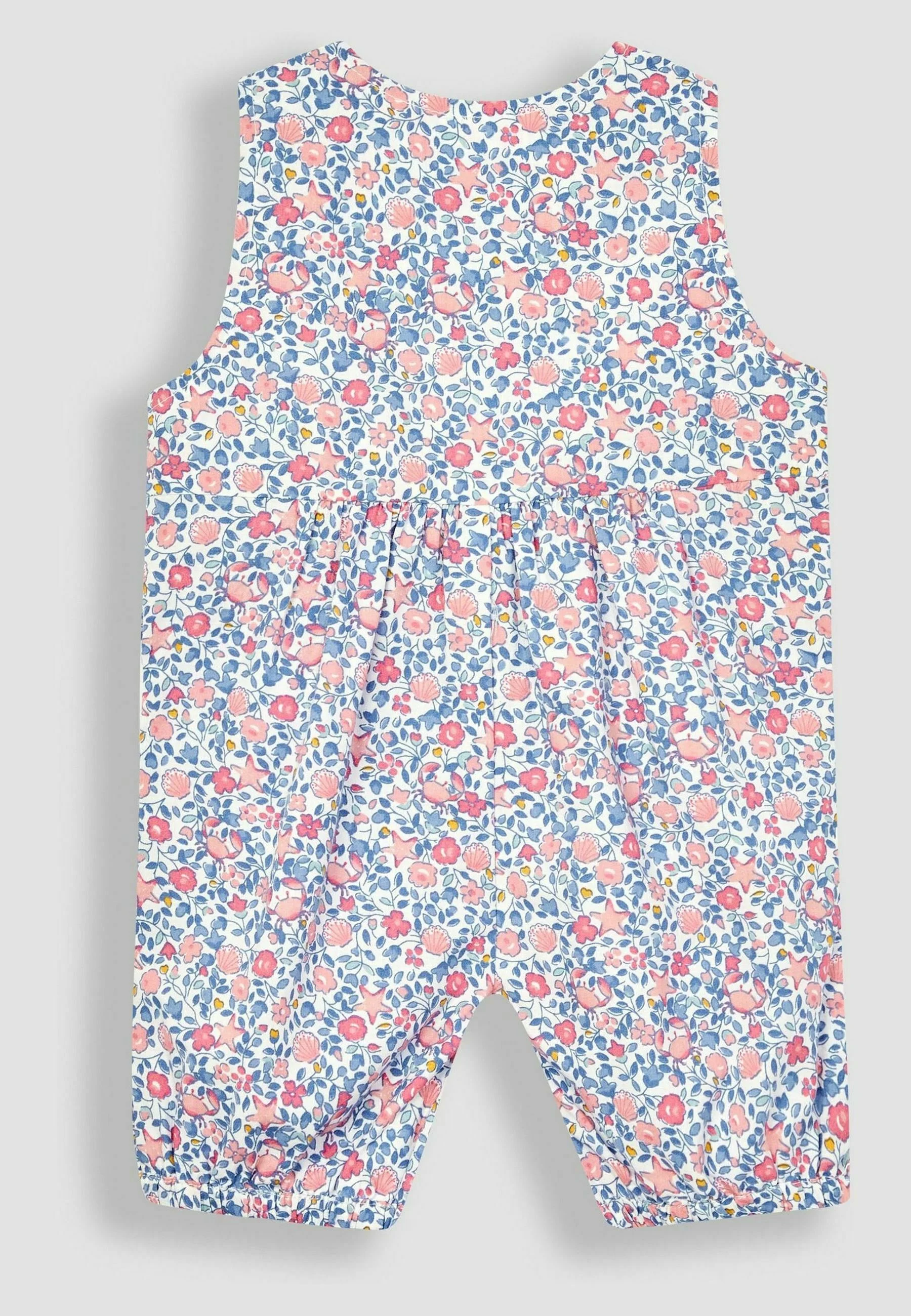 JoJo Maman Bébé STRAWBERRY APPLIQUE POCKET DITSY FLORAL REGULAR FIT - Mono