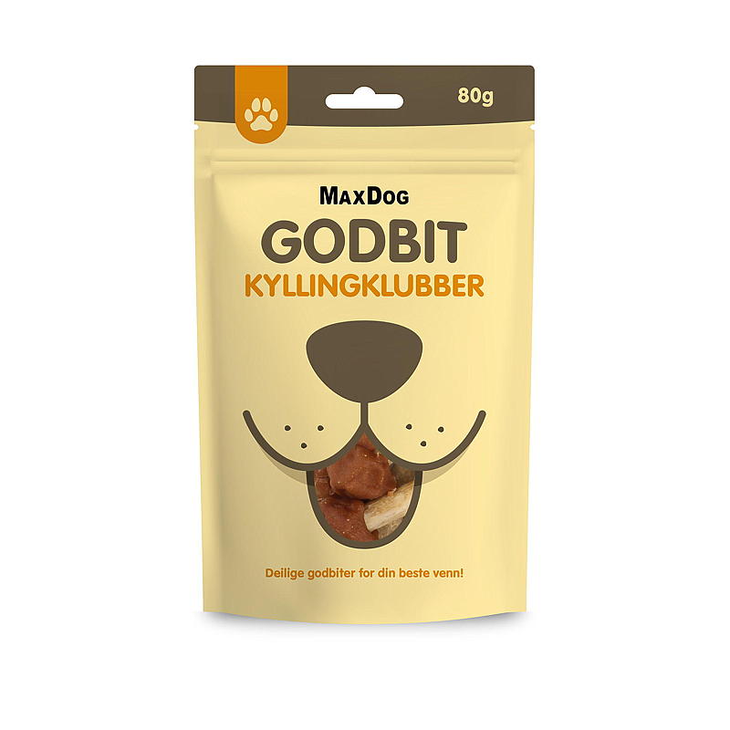 MaxDog Hundesnacks 80 g, kyllingklubbe MaxDog