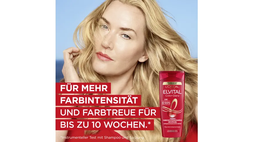L'Oréal Paris Elvital Sofort-Aufbau-Kur Color Glanz -  Intensive Pflege für langanhaltenden Farbschutz 125 ml