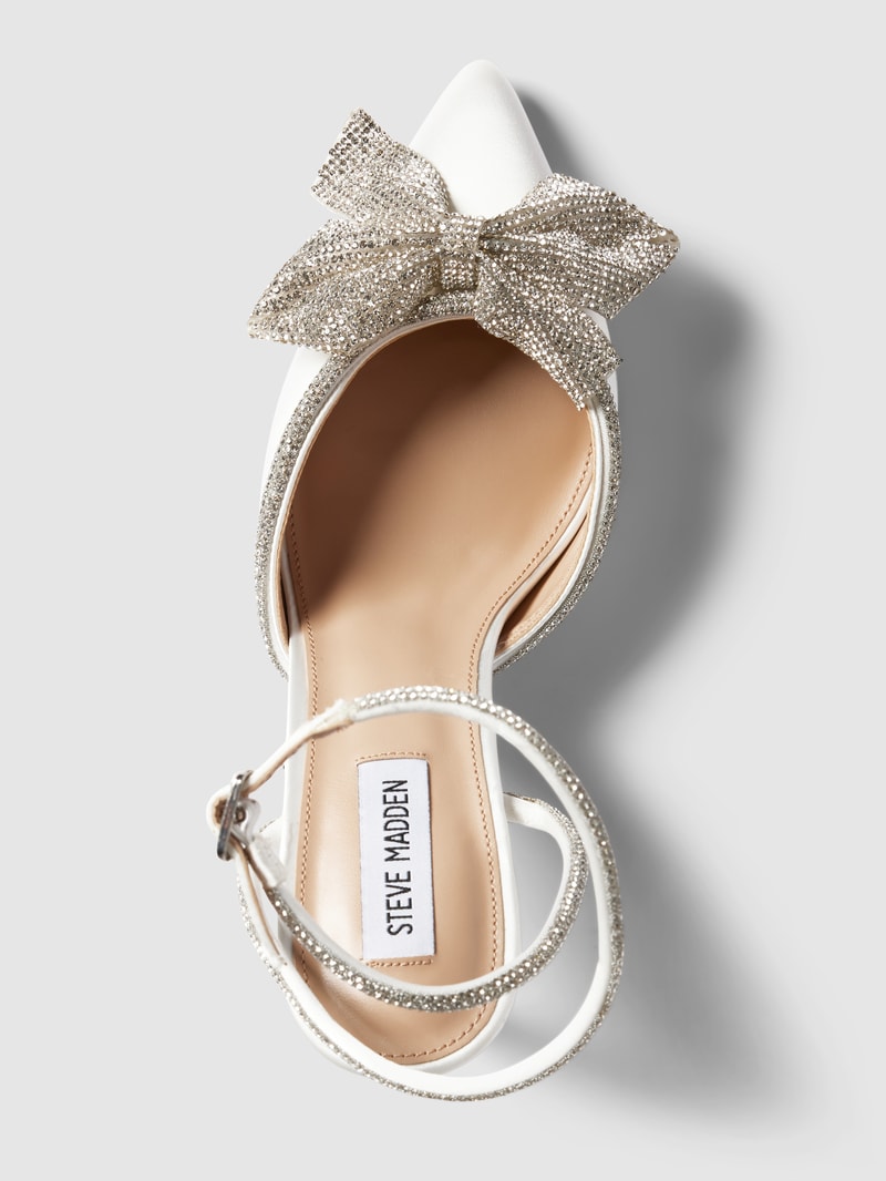 Pumps mit Ziersteinbesatz Modell 'LUMINOSO' in offwhite