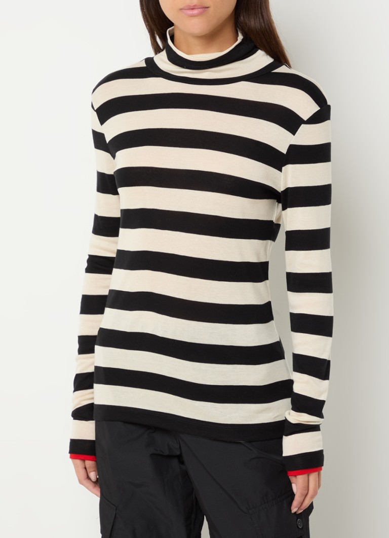 Summum Top with turtleneck and stripe print