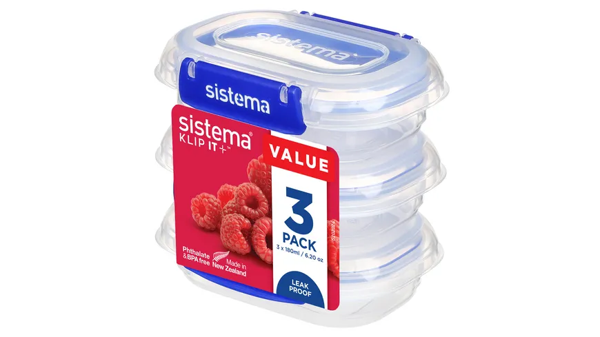 sistema Vorratsdosen Set KLIP IT PLUS 180ml 3-tlg.