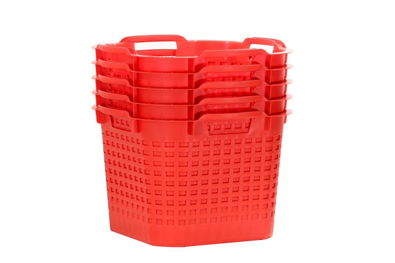 GreenLife Uni-Korb 25 kg, 10 Stück, drehstapelbar, rot