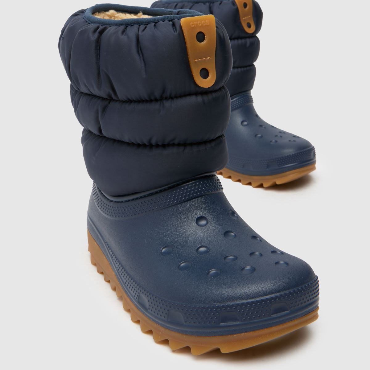 Crocs marinblå multi classic neo puff pojkar junior stövlar