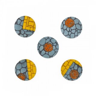 ** % SALE % ** Town Streets 50mm Round - Base Topper (47mm) (5)