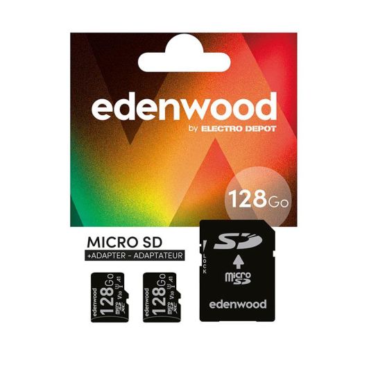 Pack EDENWOOD - Lot de 2 cartes microSD 128 Go