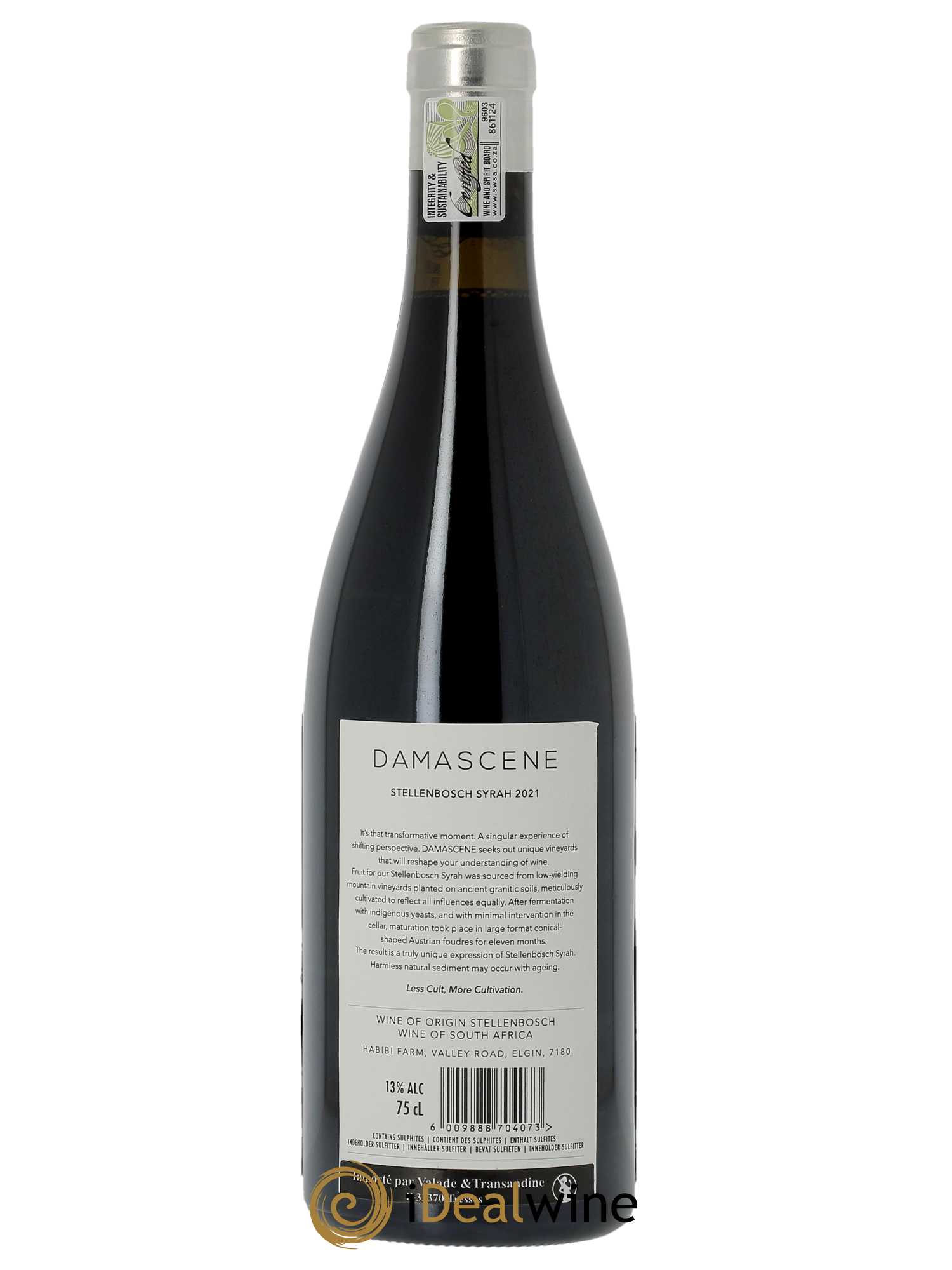 Stellenbosch Damascene Syrah  2021 - Lot de 1 Bouteille