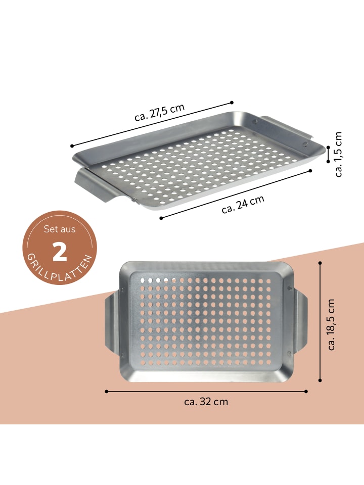 bremermann 2-er-Set Grillplatte günstig kaufen onesize