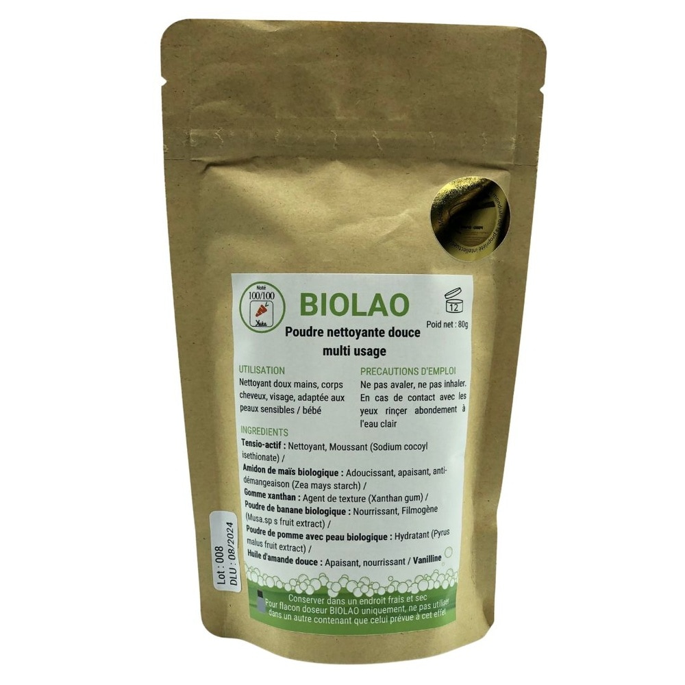 biolao Recharge de poudre nettoyante douce nettoyant lavante multi-usage