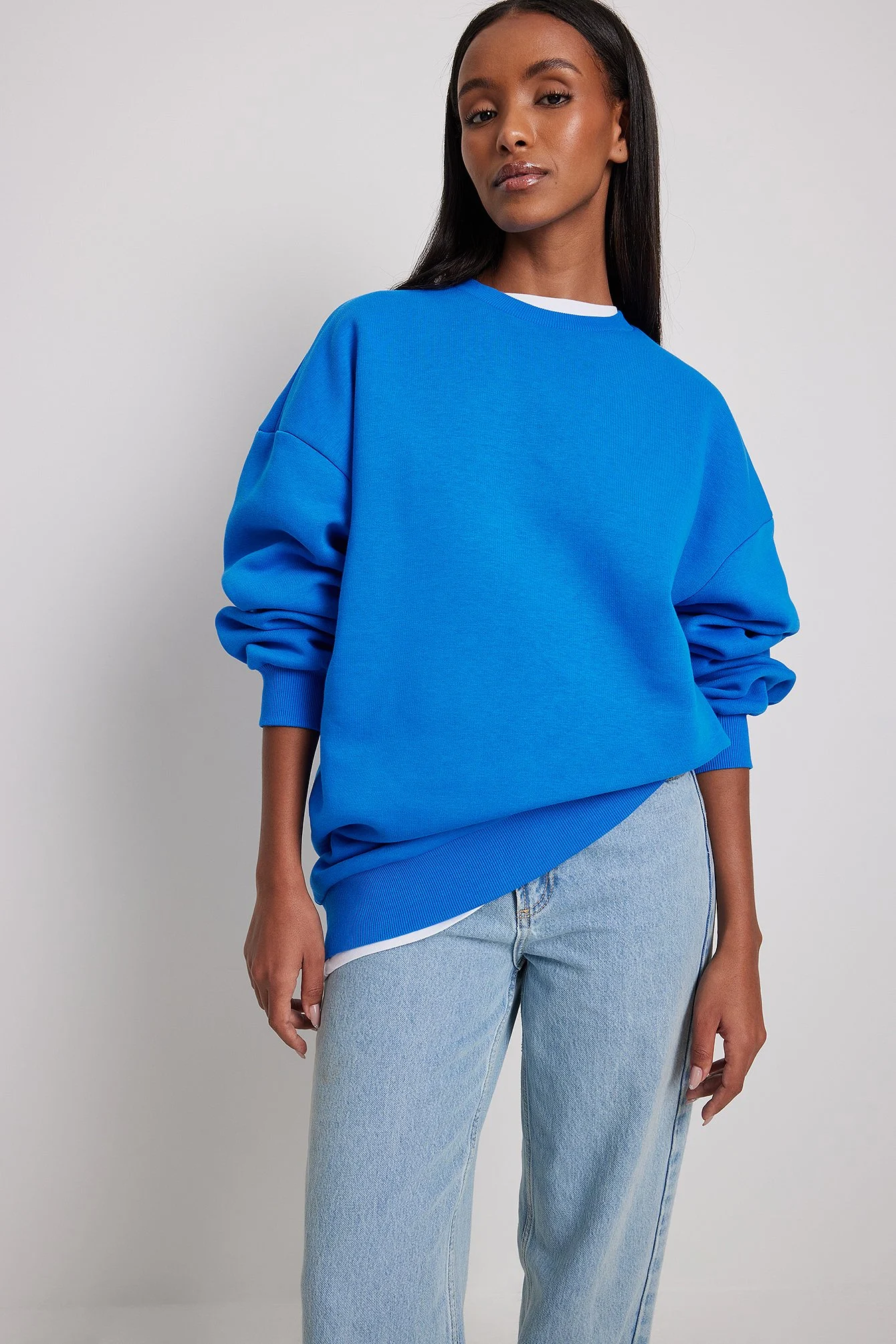 Gebürstetes Sweatshirt in Übergröße