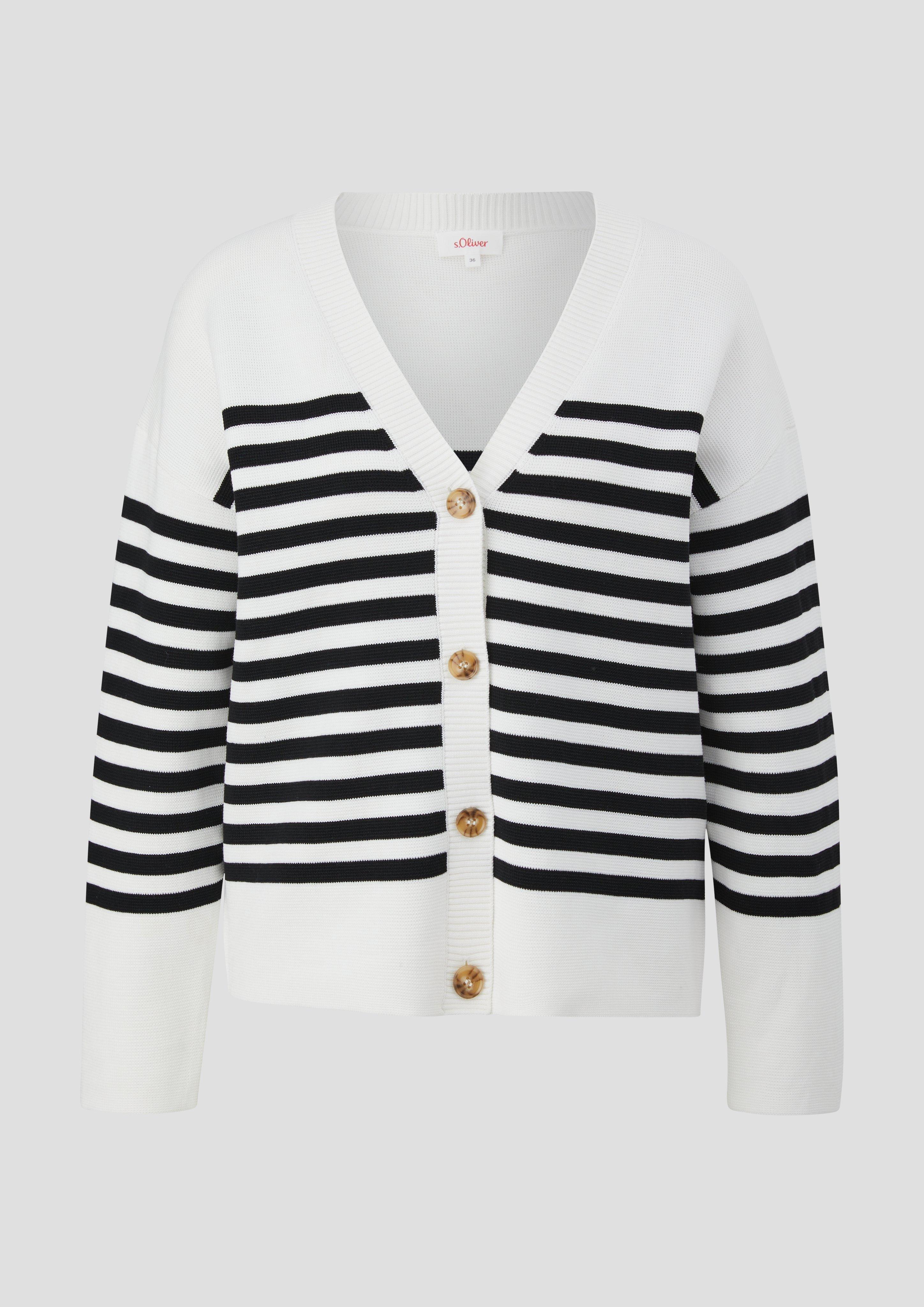 Strickjacke in gestreiftem Muster  2141981-02G5