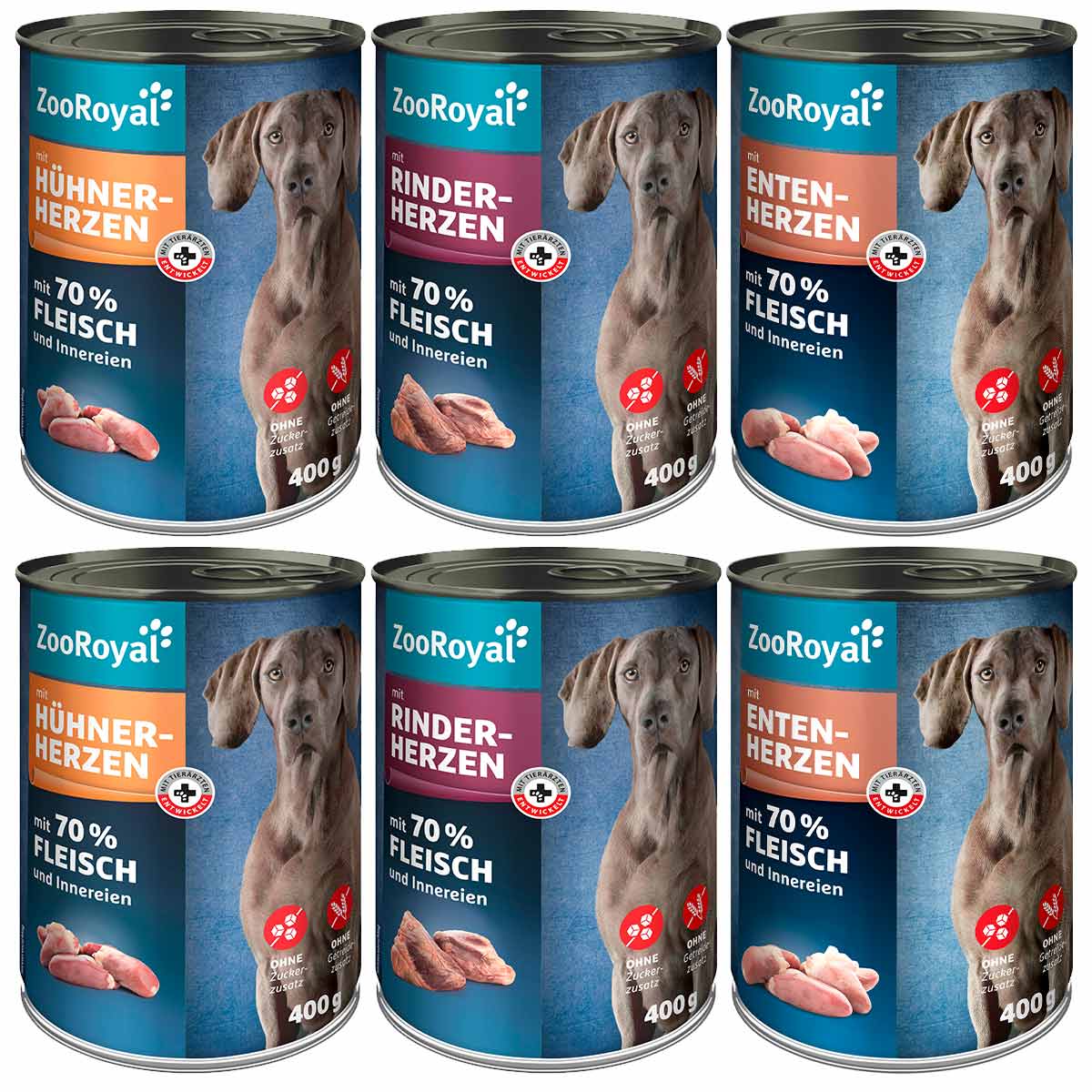 ZooRoyal Herzen Mixpaket 6x400g günstig kaufen