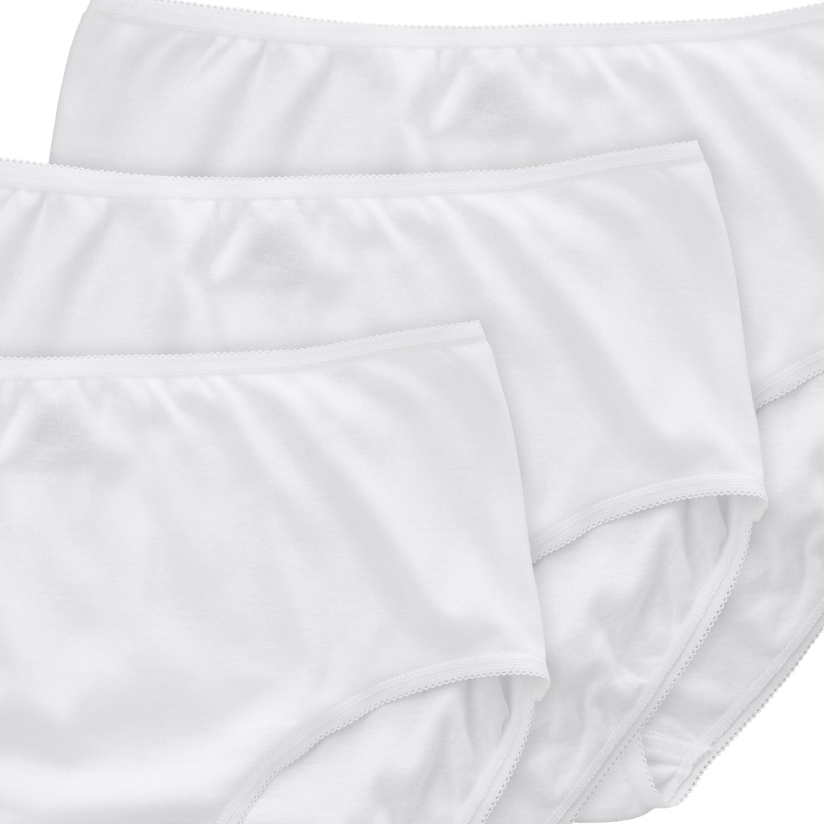 3 Damen Slips mit Mäusezähnchen-Spitze