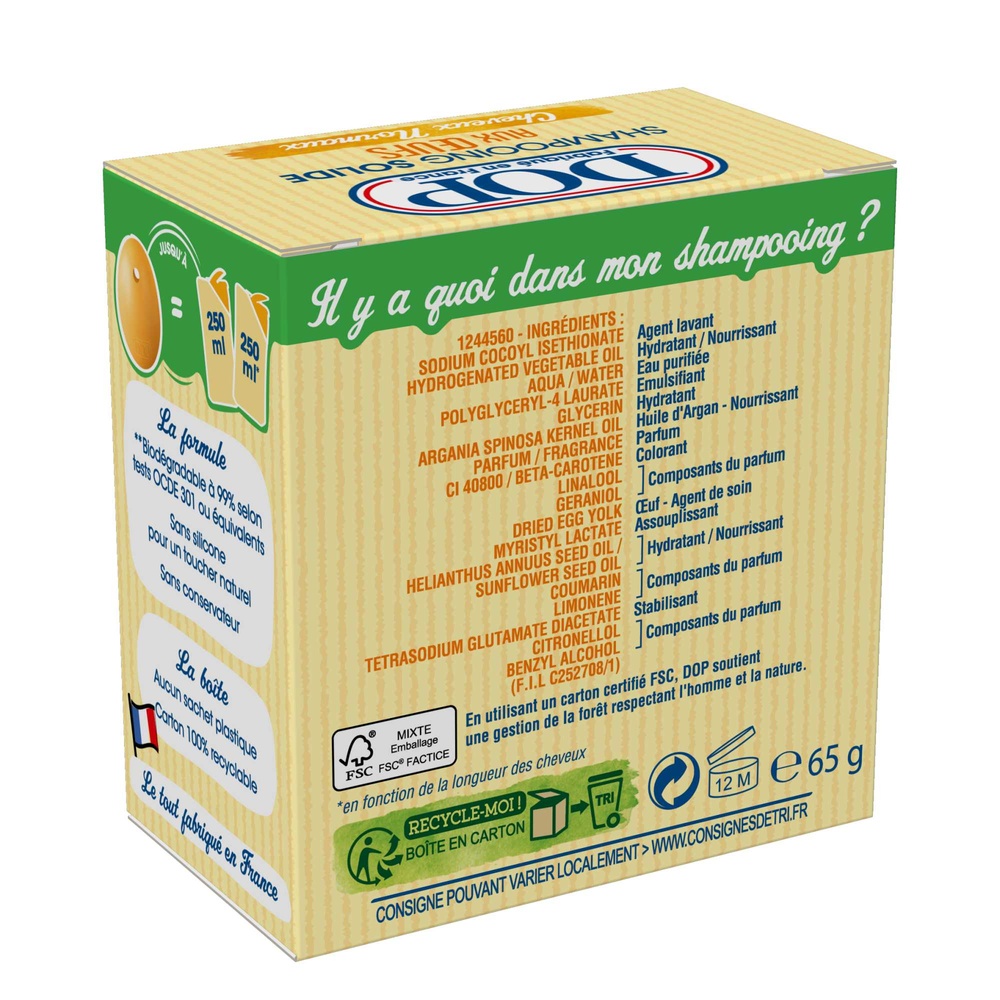 DOP Dop Solide Shampooing solide aux Oeufs
