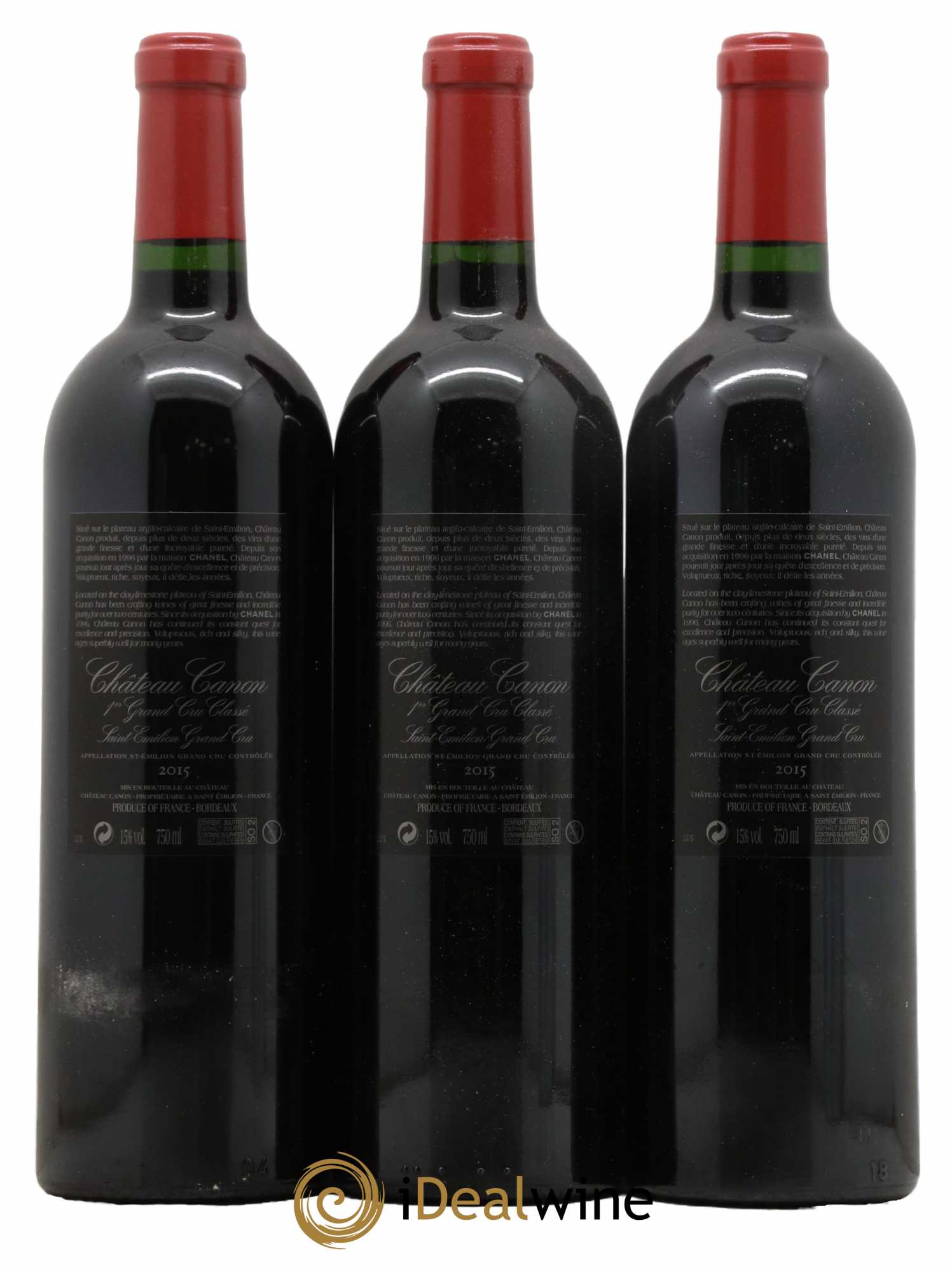 Château Canon 1er Grand Cru Classé B  2015 - Lot de 6 Bouteilles