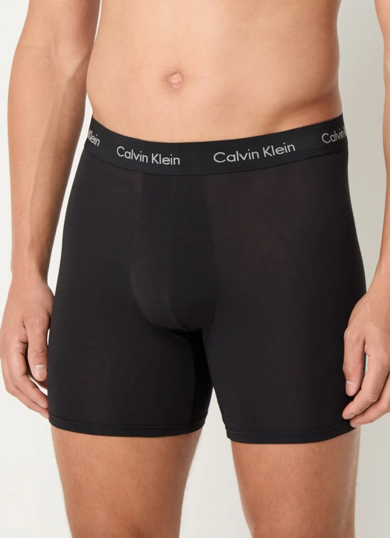 Cuecas boxer Calvin Klein com cós com logo, pacote com 3 unidades