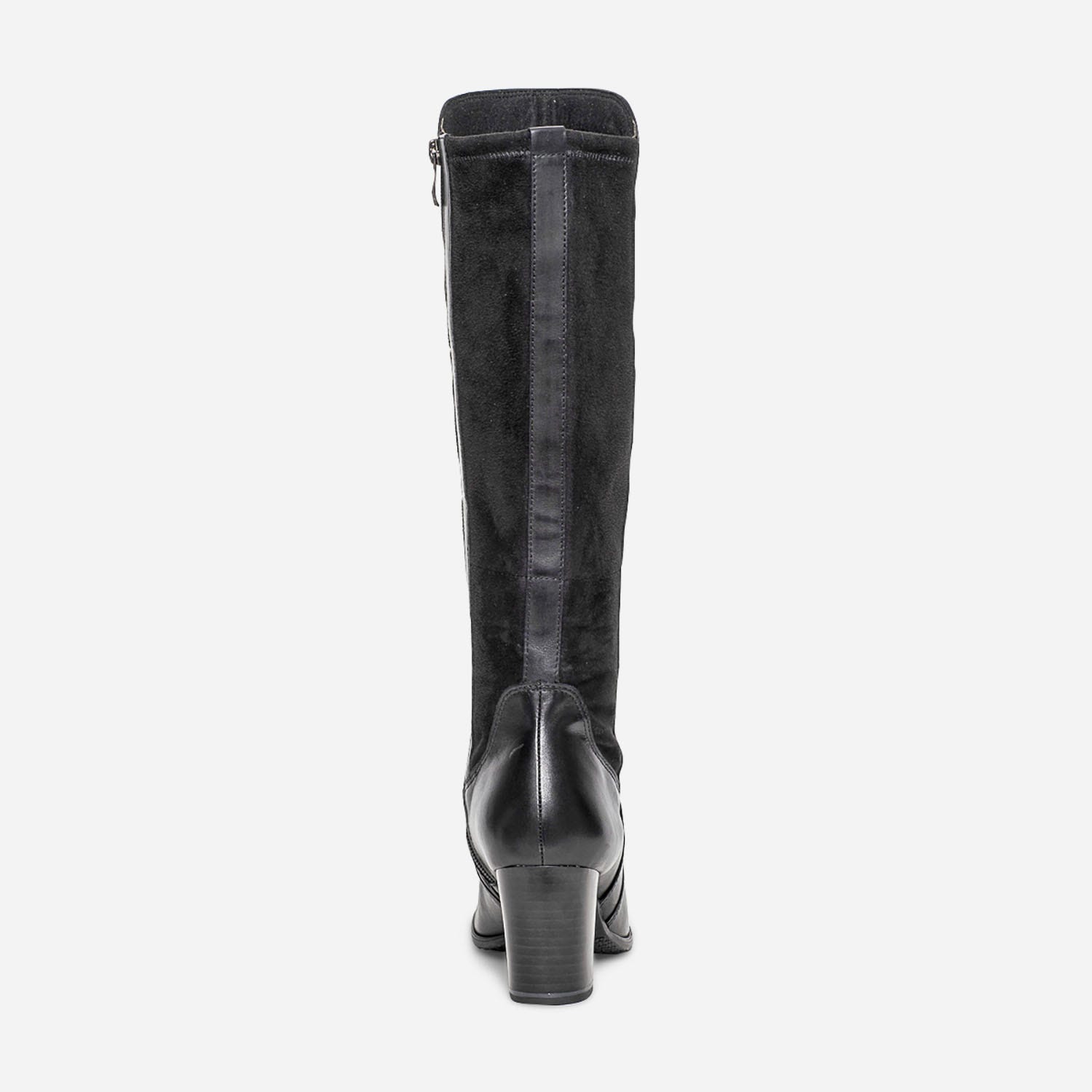 Botte CAPRICE noire cuir bimatière