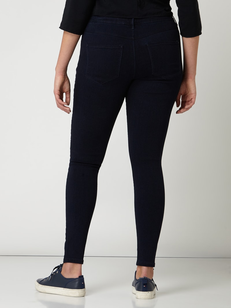 PLUS SIZE Skinny Fit Jeans mit Stretch-Anteil 'Modell Thunder' in dunkelblau