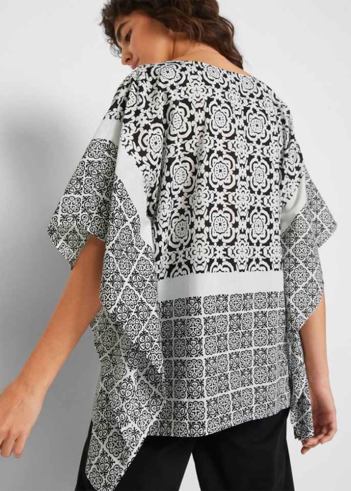 Baumwoll-Kaftan-Oversize-Bluse