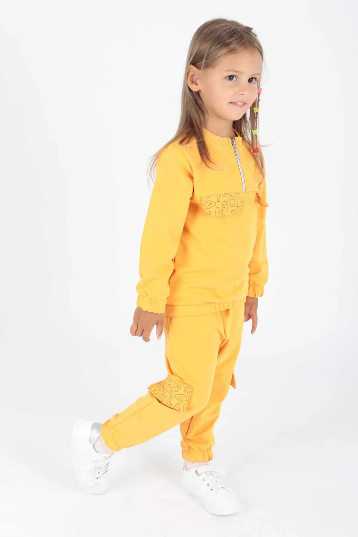 AHENGİM  Kinder-Trainingsanzug-Set für Mädchen. Mädchen-Trainingsanzug Ak2232