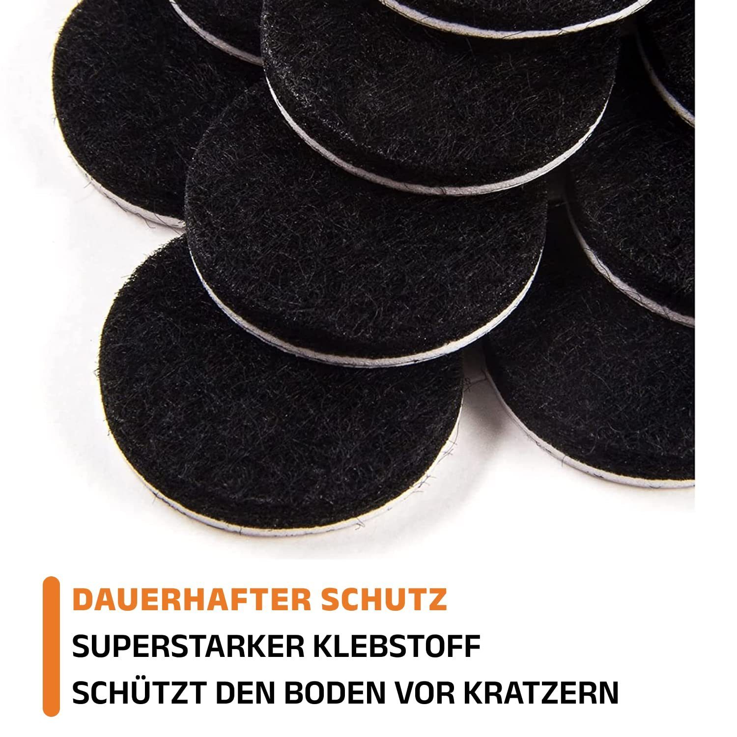 Hynec Technologies Filzgleiter Selbstklebende Filzgleiter, 106 Teile, 7 Grössen, Brau 21 X 21 Cm