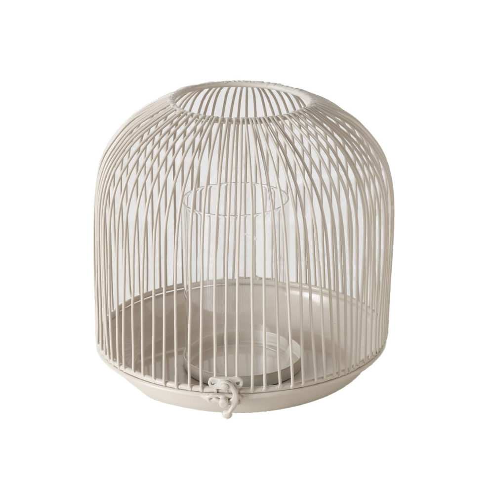 Windlicht Justine beige/klar