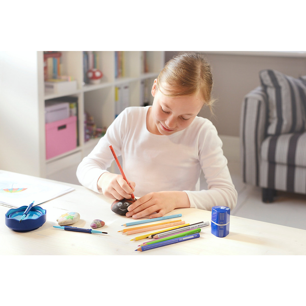 Buntstifte COLOUR GRIP, wasservermalbar, 24 Farben