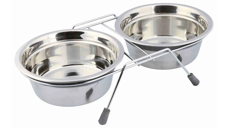 Trixie Eat on Feet Napf-Set Klapperschutz 2 x 0,9 l Hunde Zubehör