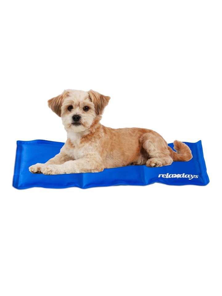 relaxdays Kühlmatte Hund in Blau - (B)20 x (T)35 cm günstig kaufen onesize