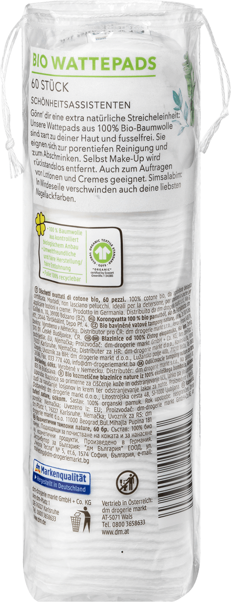 Wattepads Bio, 60 St