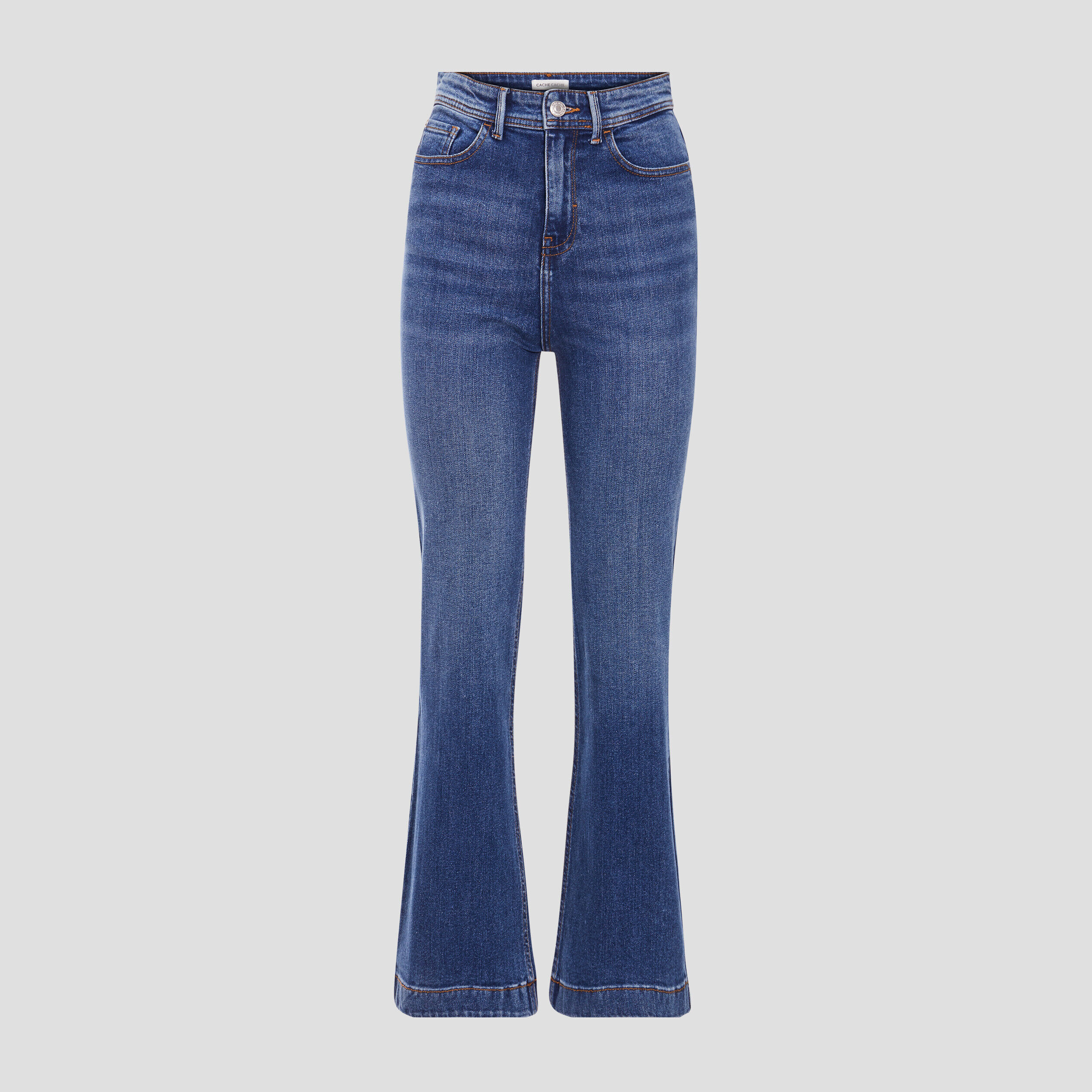 Jeans flare taille haute denim stone femme | Cache Cache