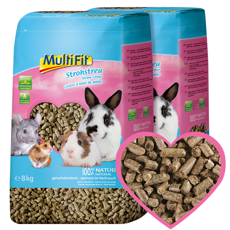 MultiFit Streu & Stroh MultiFit Natur-Strohstreu Unterstreu 2x8 kg