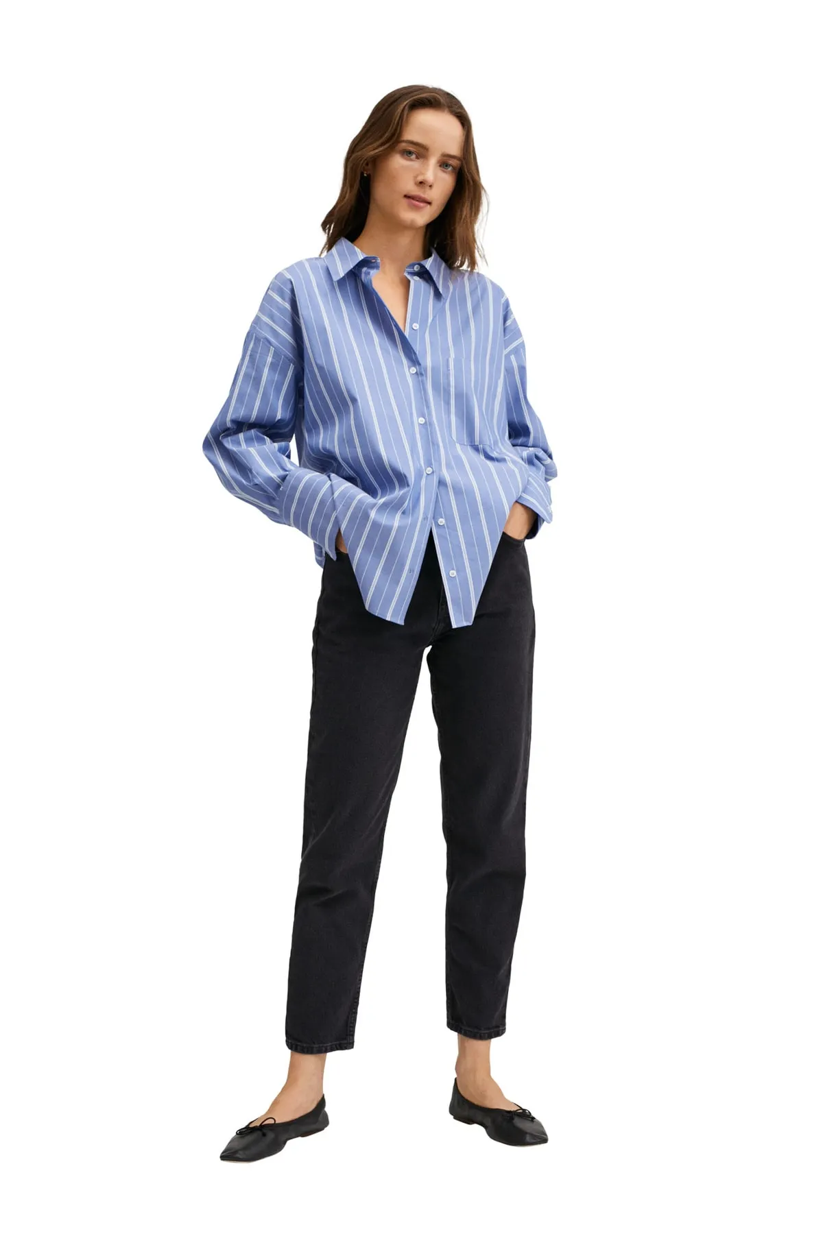 MANGO  Schwarze Denim-Damenjeans 27021110