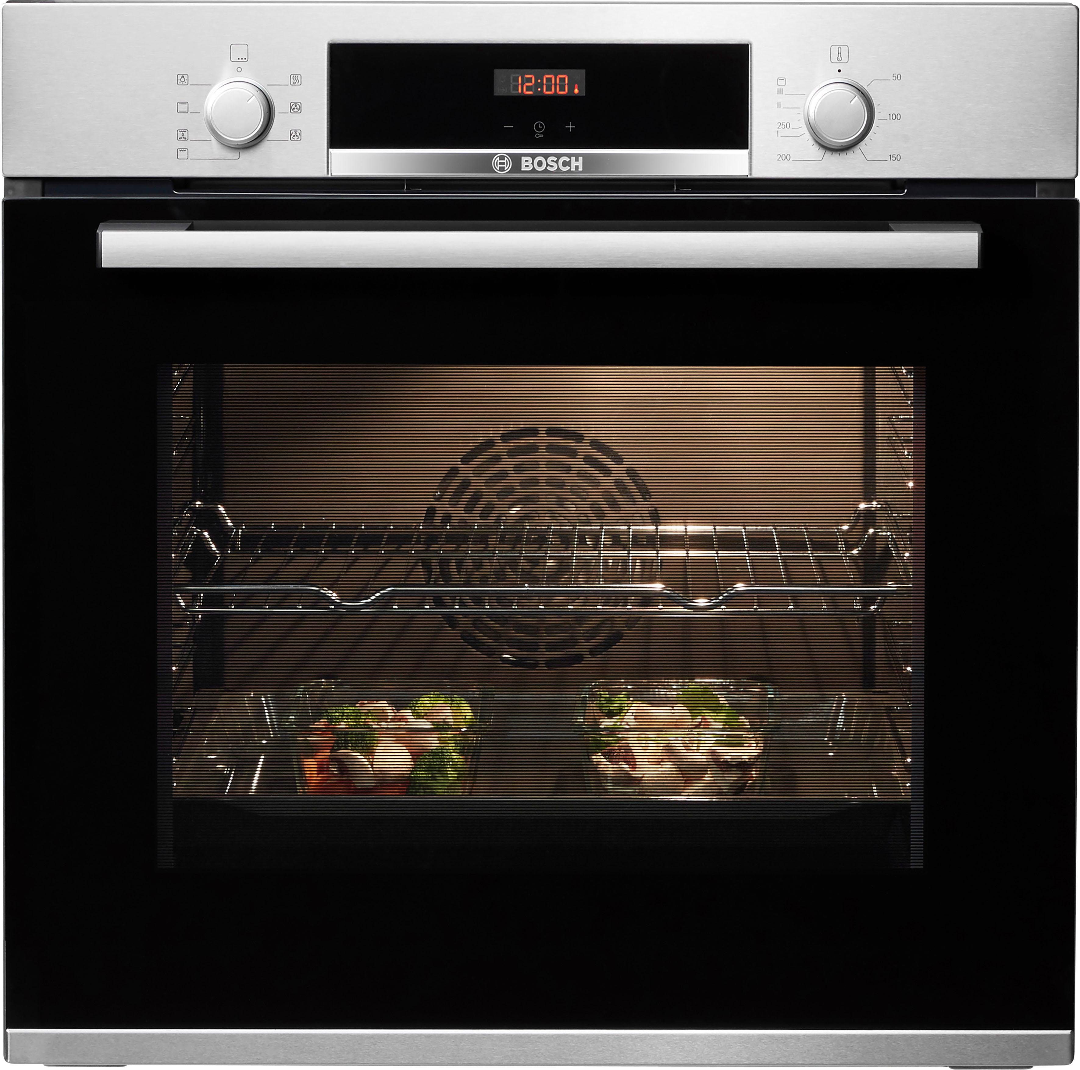 BOSCH Einbaubackofen 4 HBA533BS1, mit Teleskopauszug nachrüstbar, ecoClean Direct