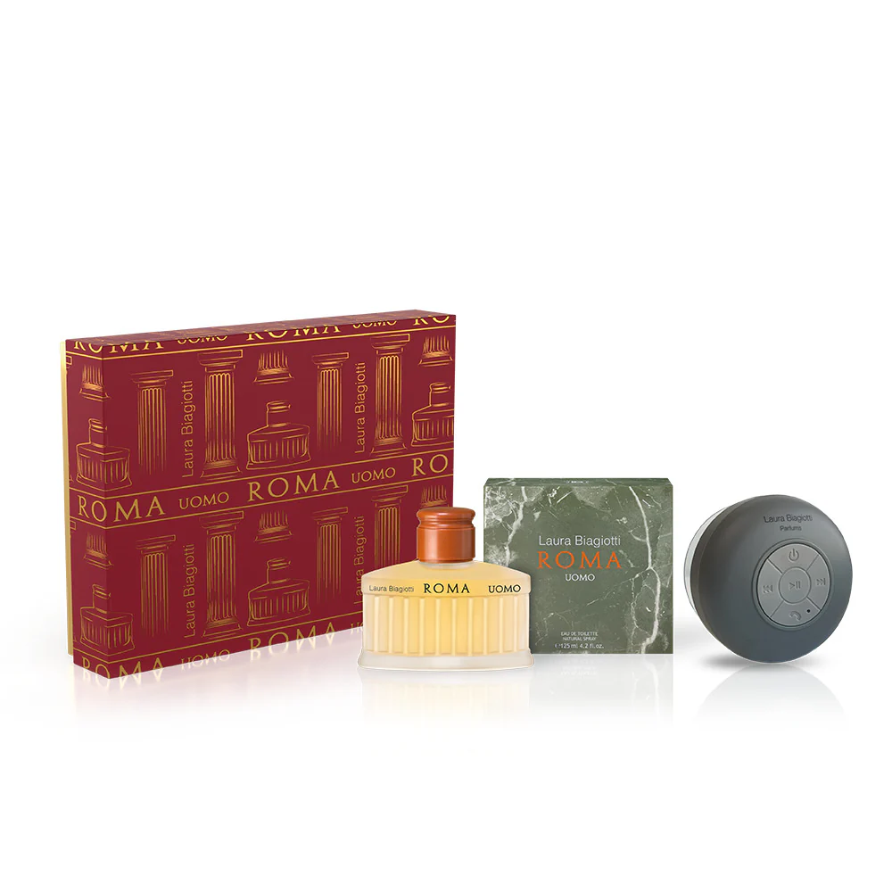 Conjunto Roma Uomo Stylized – Eau de Toilette + Caixa de Som Bluetooth – Kit Presente de Perfume Masculino, Eau de Toilette
