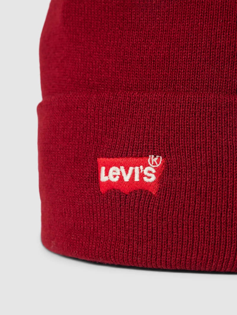 Mütze mit Logo-Stitching Modell 'RED BATWING' in dunkelrot